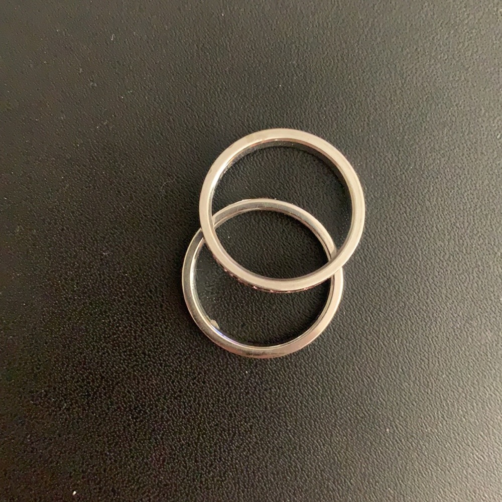 Sterling silver stackable rings - Picture 2 of 7